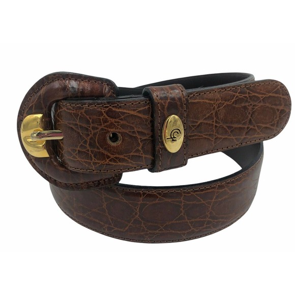 ROBERTO BELLIDO BROWN women leather Belt sz 75 M main image 5